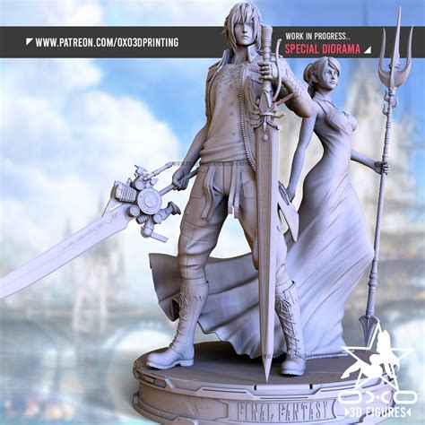 🎮 Luna and Noctis from Final Fantasy・ 3D File for 3D printing・Cults
