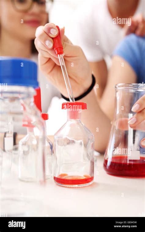 Lesson chemistry, chemical experiments Stock Photo - Alamy