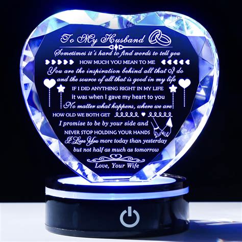 Amazon.com: Gifts for Husband with Colorful LED Base Romantic