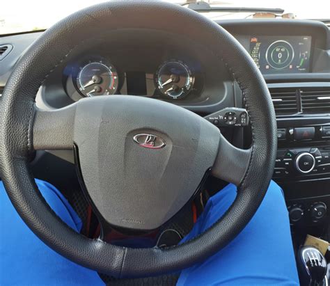 Руль в экокожу — Lada Приора седан, 1,6 л, 2014 года | аксессуары | DRIVE2