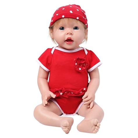 Buy IVITA Silicone Baby Dolls with Hair,Not Vinyl Material Dolls,Real ...