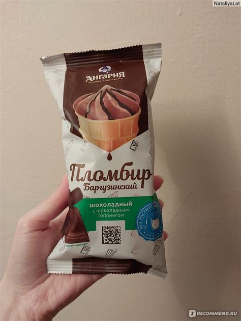 Мороженое Ангария Баргузинский Пломбир шоколадный с шоколадным ...