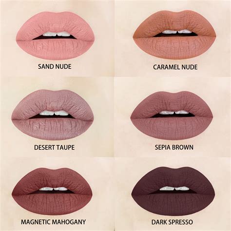 Brown and Nude Liquid Matte Lipsticks & Dark Espresso Liquid Lipstick