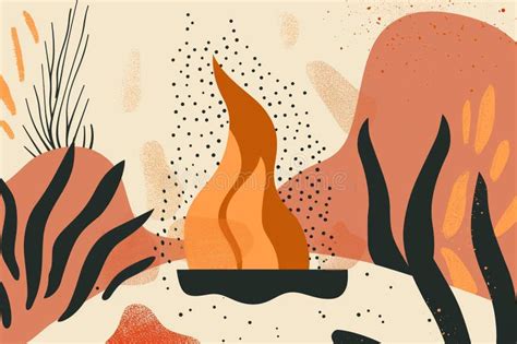 abstract flame artwork stock illustration illustration  style