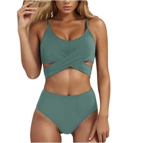 BeAi V Neck Swimsuits for Women One Piece Ladies Bathing Suits Two
