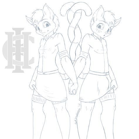 Neela + Elo - School Outfits - Full by HellCatIllustrations