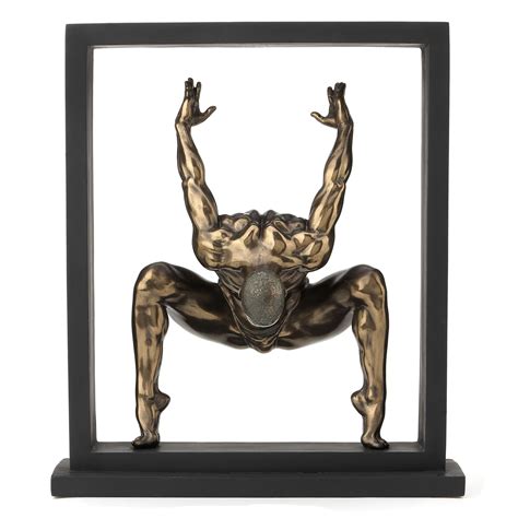 Astoria Grand 10.6H Nude Male - Crouching Back Cold Cast Bronze