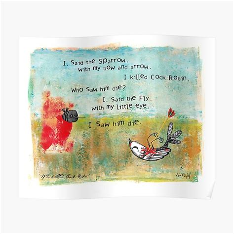 killed cock robin poster  sale  kenrinkel redbubble