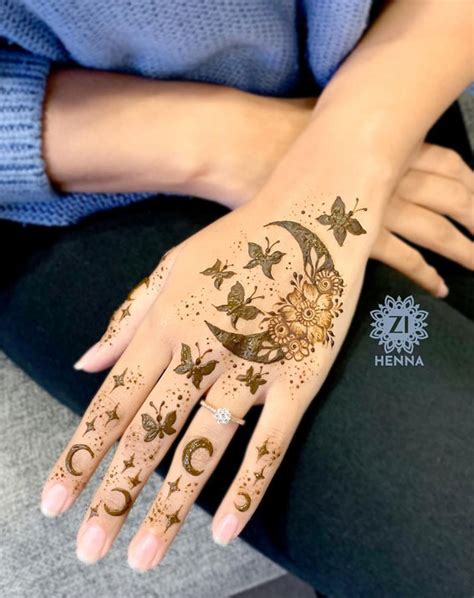 Fluttering Elegance 23 Enchanting Butterfly Henna Designs : Flower ...