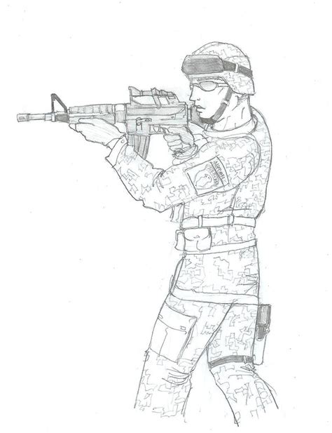 US Army Soldier Sketch. by Daimoth on DeviantArt