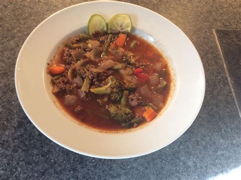 Negative Calorie Soup with Extra Lean Hamburger
