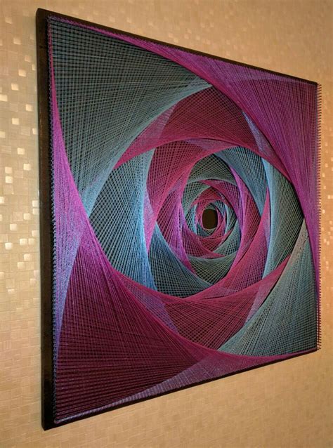 Картина "Космическая роза" из гвоздей и ниток, в технике #stringArt ...