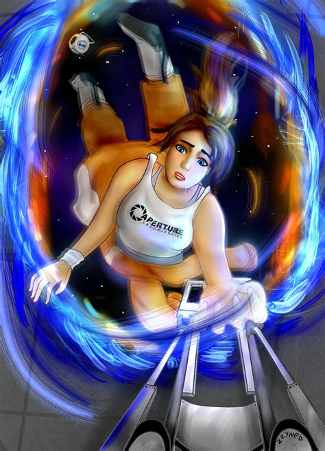Portal 2 Chell fanart (final scene spoiler) (also sorry if the anatomy