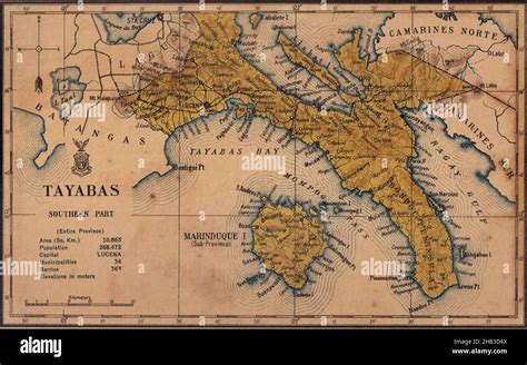 Southern Tayabas 1918 map Stock Photo - Alamy