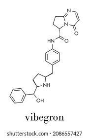 Vibegron Drug Molecule Chemical Structure Stock Vector (Royalty Free ...