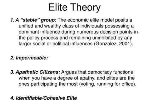 PPT - Elite Theory PowerPoint Presentation - ID:6413106