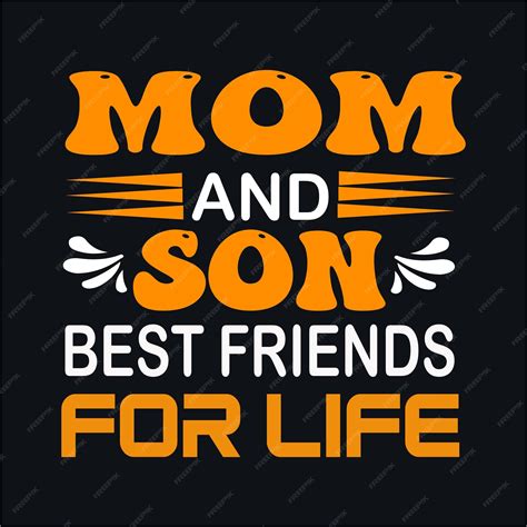 Premium Vector | Mom and son best friends for life mother's day