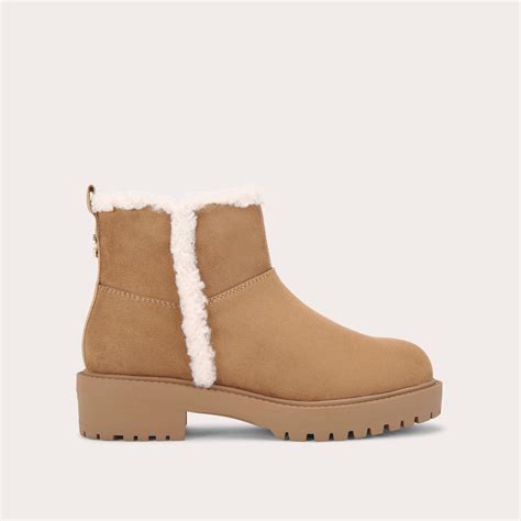 COSY ANKLE Tan Microsuede Ankle Boot by CARVELA