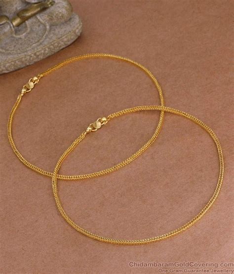 regular  gold plated anklet slim designs  women ankl