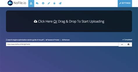NoFile.io 簡單免空檔案上傳分享，支援單檔最大 10 GB 支援加密功能