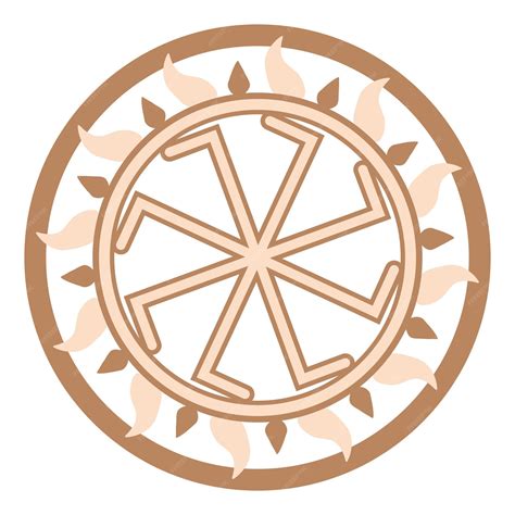Premium Vector | Kolyadnyk a slavic symbol decorated with an ornament ...