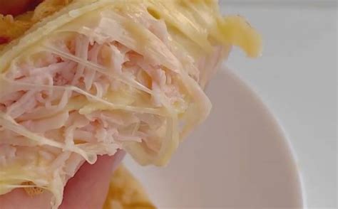 Блинчики с ветчиной и сыром рецепт с фото пошагово