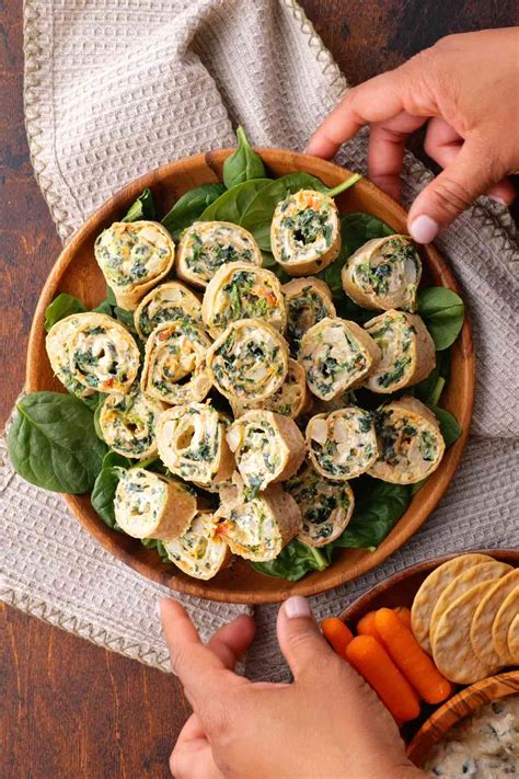 Spinach Dip Pinwheels - Mighty Mrs | Super Easy Recipes