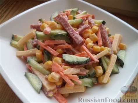 Салат с кукурузой, рецепты на RussianFood.com: 1096 рецептов салата с ...