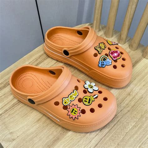 CTRANA Crocs รองเท้า Wedge Hole รองเท้าผู้หญิง EVA รองเท้าแตะในร่ม ...