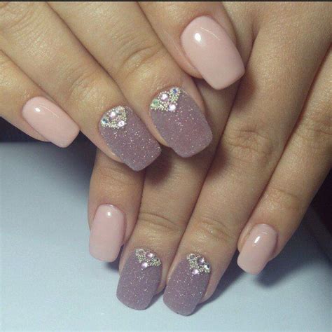 Бежевый дизайн ногтей. Нюд | Swarovski nails, Coffin nails designs ...