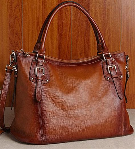 womens brown real leather purse genuine leather  guatiantian