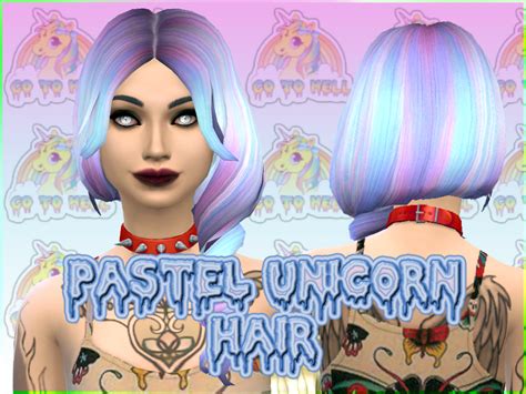 The Sims Resource - Pastel Unicorn Hair