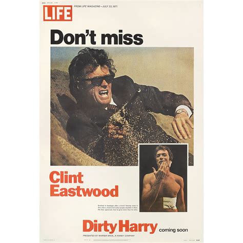 Vintage Dirty Harry Movie Magazine Advertising Poster Available For