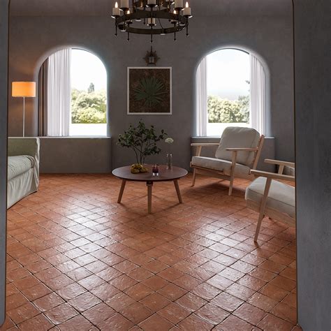 Handmade Cotto Dark Natural Terracotta Tile | 6x6x3/8 | Terracotta ...