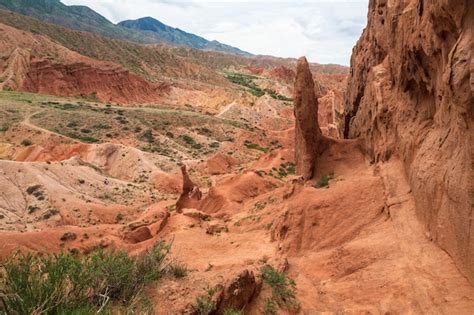 Premium Photo | Fairytale canyon skazka in kyrgyzstan