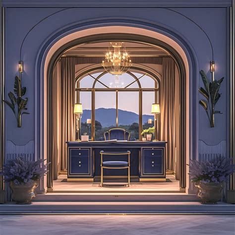 Premium Photo | Elegant Hotel Lobby Scene