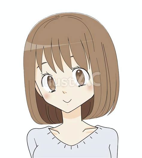 セーターを着るボブカットの女性イラスト - No: 23426918｜無料イラスト・フリー素材なら「イラストAC」