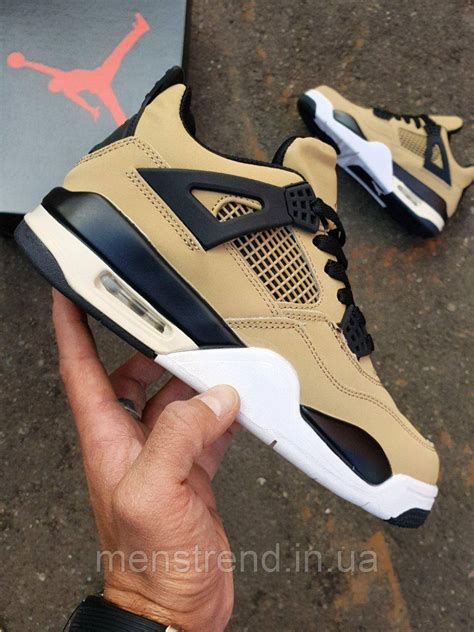 Кроссовки Nike Air Jordan 4 Fossil Женские Кроссы Найк Эйр Джордан 4 ...