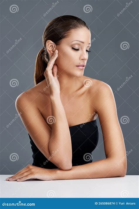 Sensationally Soft To the Touch. a Beautiful Young Woman Posing in the ...