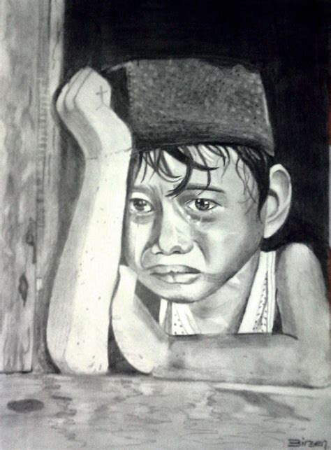 Sad Child Drawing at PaintingValley.com | Explore collection of Sad ...