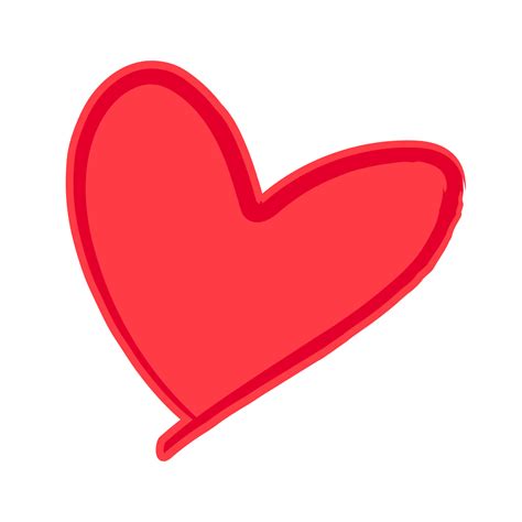 heart shape vector love illustration hand drawn design  valentine