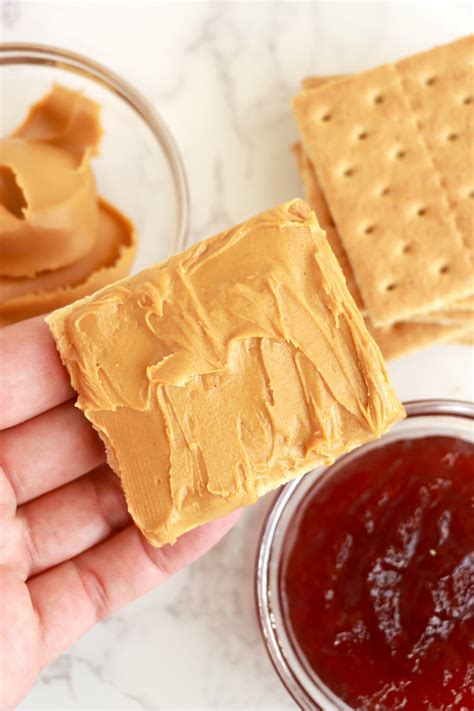 Peanut Butter Jelly Graham Cracker Sandwich Bar From School at James