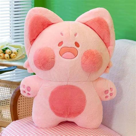 Кошка Дуду игрушка мягкая 40/50см зеленая с белым. Плюшевая кошечка ...
