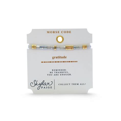 Skylar Paige GRATITUDE Morse Code Tila Beaded Bracelet - Marvelous Met
