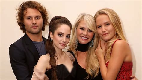 christie brinkley shares rare    adult kids  family reunion