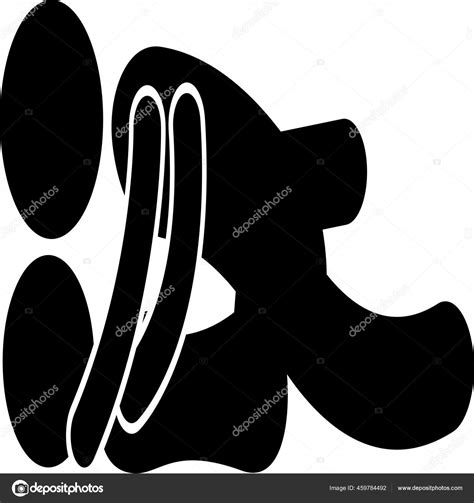 Icono Posición Misionera Hombre Estilo Sólido Vector de stock por