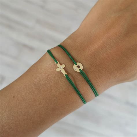 Bratara Cruce cu Diamant, aur 14K - Ingriko