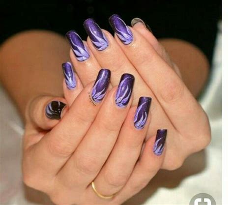 Pin by Elena on Ldizain | Purple gel nails, Purple nail art, Purple ...