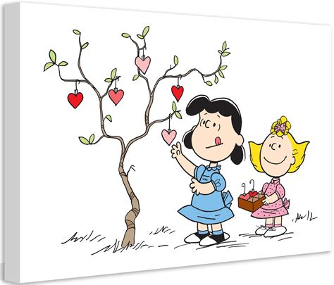Marmont Hill "Lucy Hanging Hearts" Peanuts by Charles M. Shultz Graphic