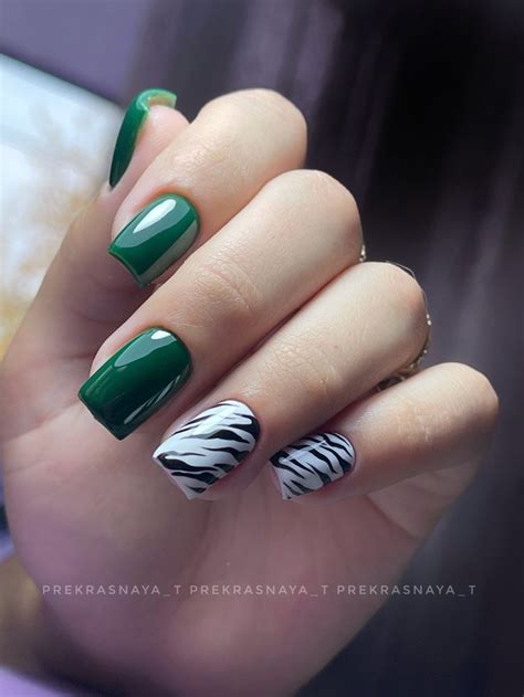 животный маникюр , зебра 🦓 | Квадратные ногти, Дизайнерские ногти, Ногти